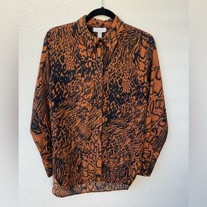 Topshop Animal Print Top Size 12